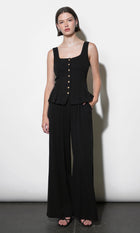 Elowyn Button Up Pleated Tank