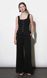 Elowyn Button Up Pleated Tank