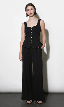 Elowyn Button Up Pleated Tank