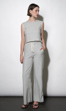 Isla Wide Leg Knit Pull Up Pants