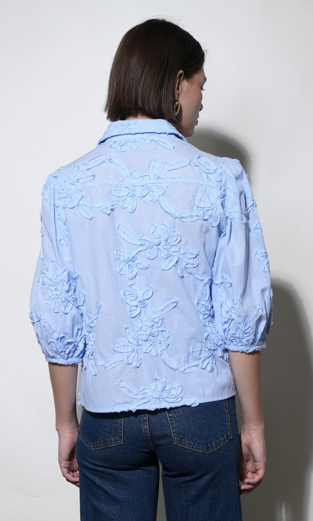 Eleanor Stripe Puff Sleeve Blouse