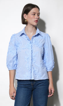 Eleanor Stripe Puff Sleeve Blouse