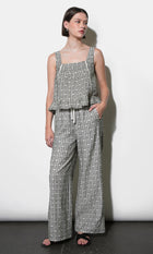 Naomi Stripe Pattern Drawstring Pants