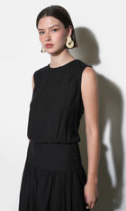 Maya Back Button Up Bubble Top