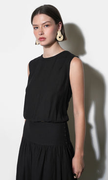 Maya Back Button Up Bubble Top