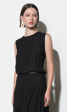 Maya Back Button Up Bubble Top