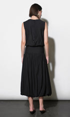 Delilah Bubble Midi Skirt With Side Button