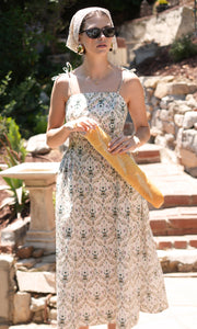 Sara Gathered Sides Sleeveless Midi Dress