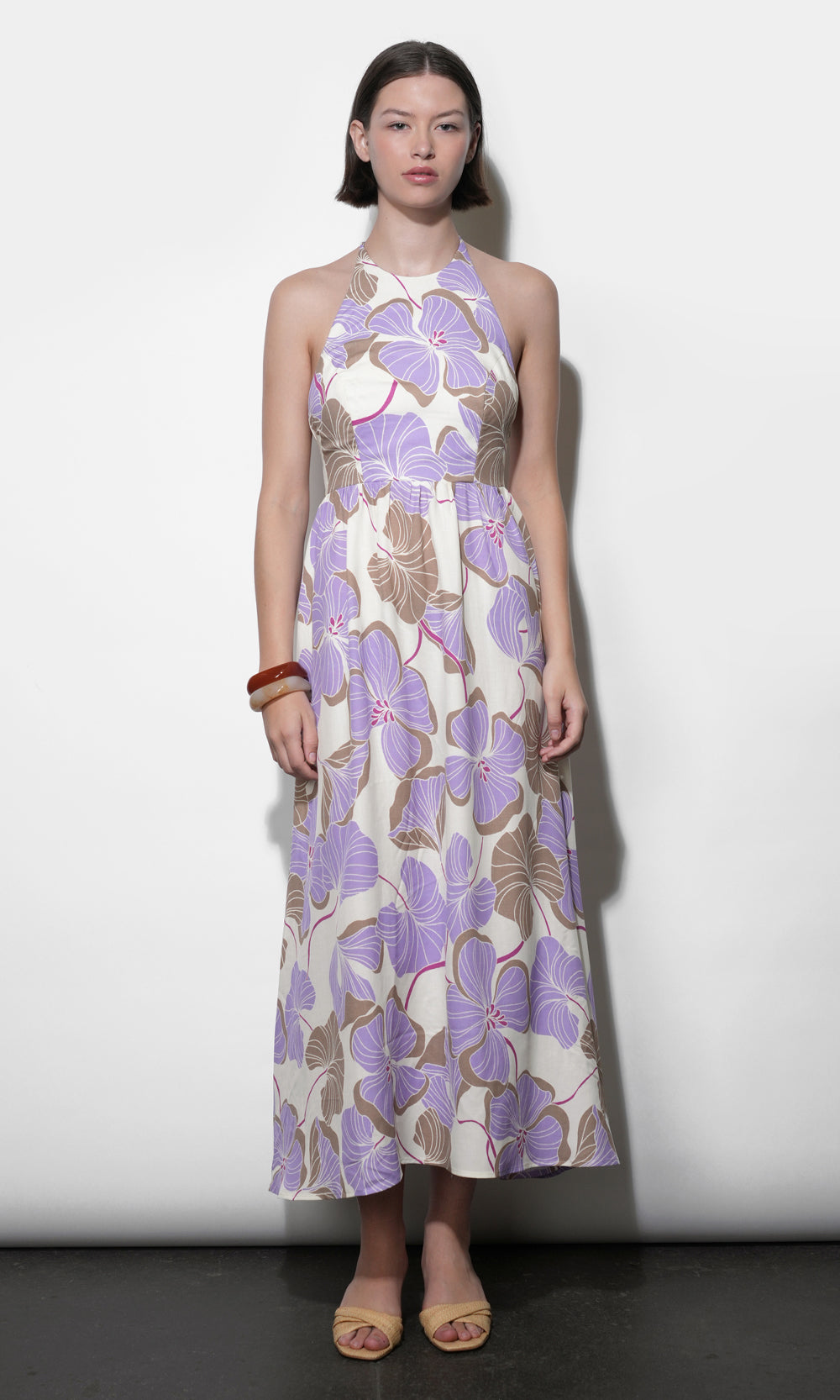 Ayla Braided Halter Strap Maxi Dress