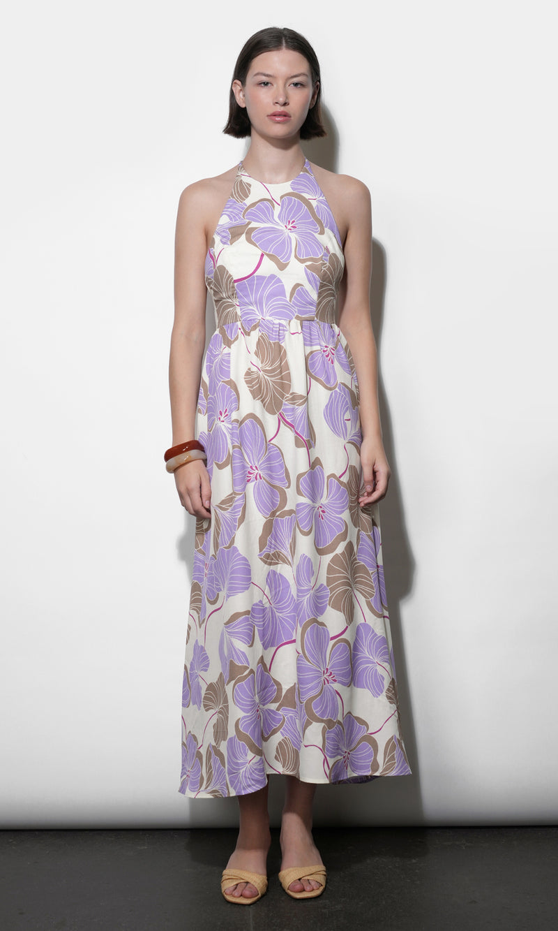 Ayla Braided Halter Strap Maxi Dress