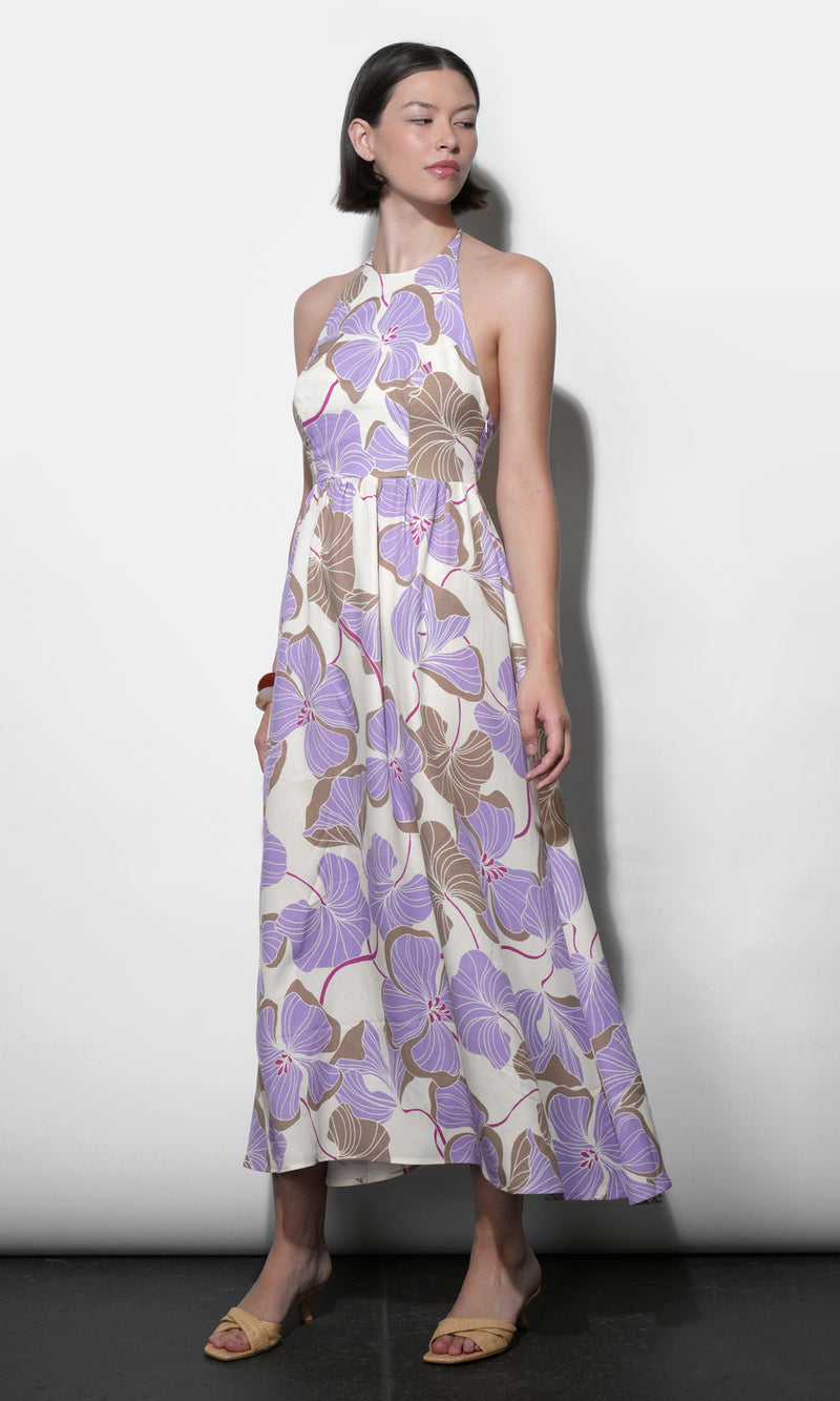 Ayla Braided Halter Strap Maxi Dress