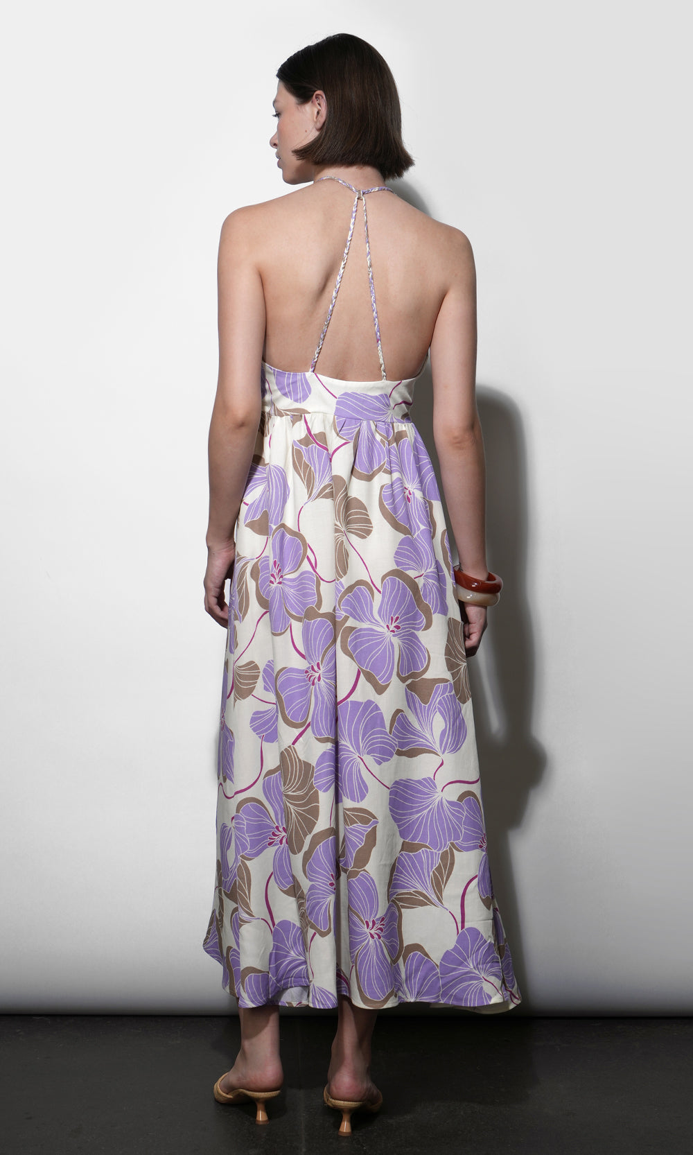 Ayla Braided Halter Strap Maxi Dress