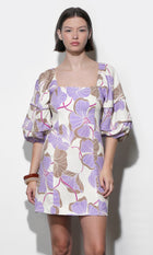 Emery Bubble Sleeve Piped Mini Dress