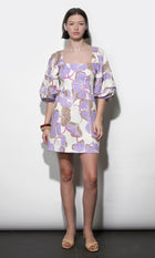 Emery Bubble Sleeve Piped Mini Dress