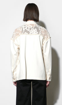 Gabriella Oversized Crochet Yoke Shacket