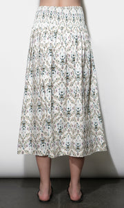Aaliyah Smocked Back Waist Midi Skirt