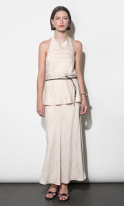 Lillian Halter Top With Braided Belt