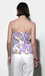 Iris Tie Front Elastic Waist Tank