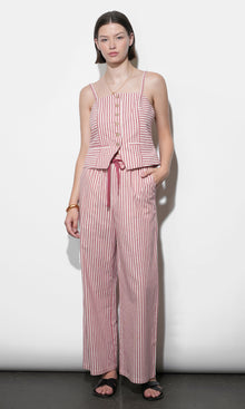 Hellen Stripe Pull Up Drawstring Pant