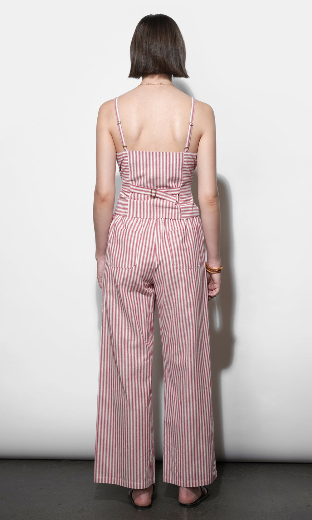 Hellen Stripe Pull Up Drawstring Pant
