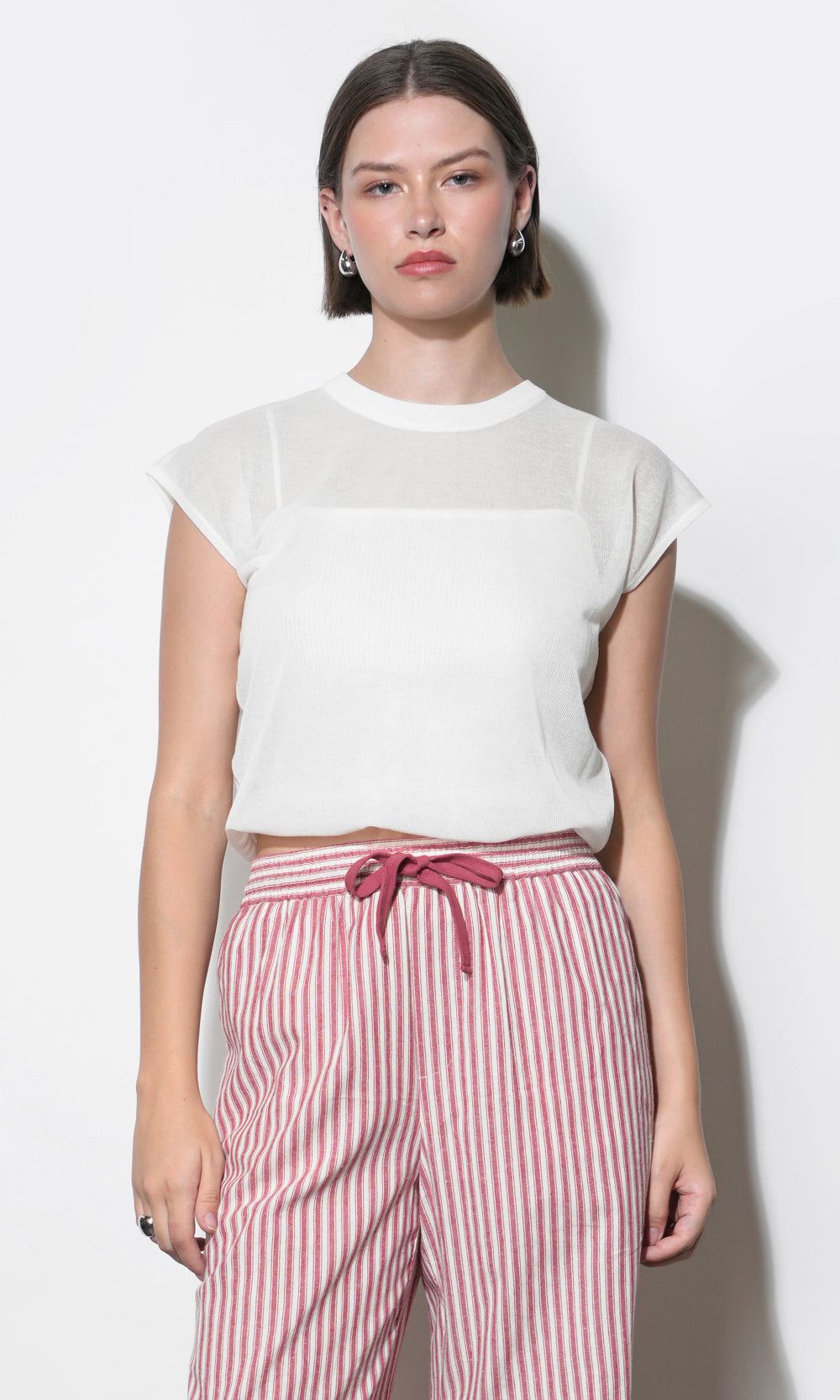 Natalia Sheer Bubble Sweater Top | Greylin