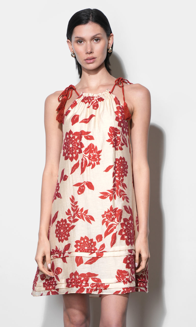 greylin sydney cotton-linen collared sleeveless mini dress The Cloudline Sleeveless Cotton Dress Grey Minimal Mood