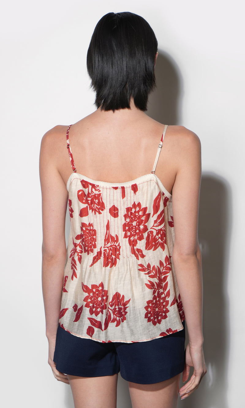 Riley Pintuck Top With Front Tie