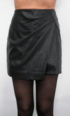 Grace Wrap Vegan Leather Skort G259P9392