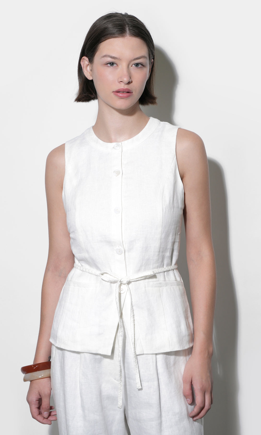 Hadley Linen Vest G263T7509