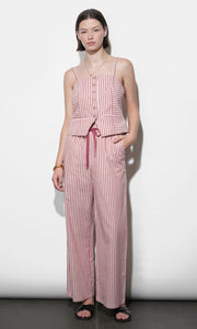 Hellen Stripe Pull Up Drawstring Pant