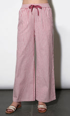 Hellen Stripe Pull Up Drawstring Pant G263P6453