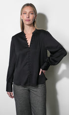 Josette Button Blouse G269T7634_BLACK