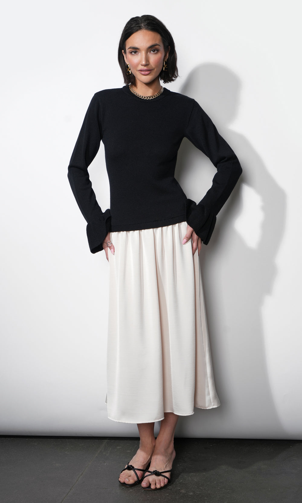 Jovie Twofer Sweater Midi Dress