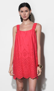 Kallie Linen Blend Embroidered Mini Dress G264D7113