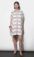 Kendall Puff Sleeve Popover Mini Dress G263D7043