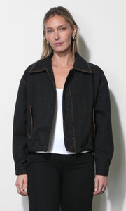 Kian Jacket with Embroidery Detail G268J1880_BLACK