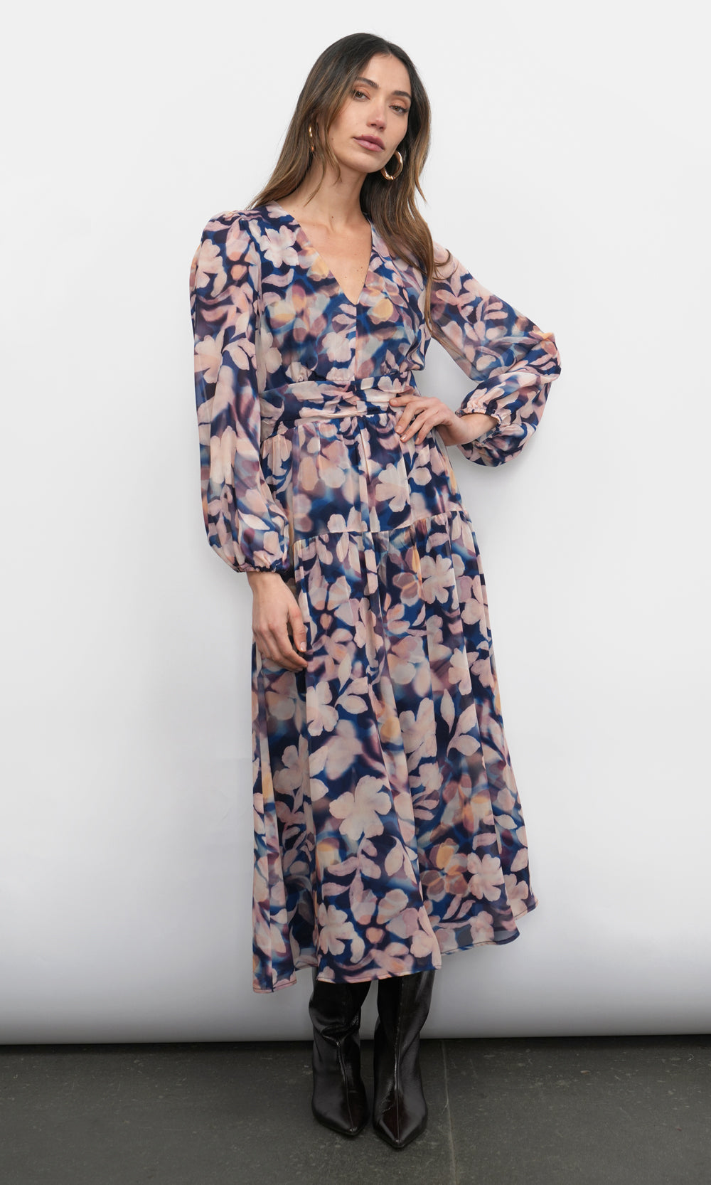 Kiernan Viscose Floral Midi Dress G258D6545