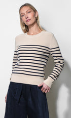 Libby Stripe Sweater G269WT6205_ALMOND