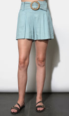 Lily Belted Linen Blend Shorts G262P6534