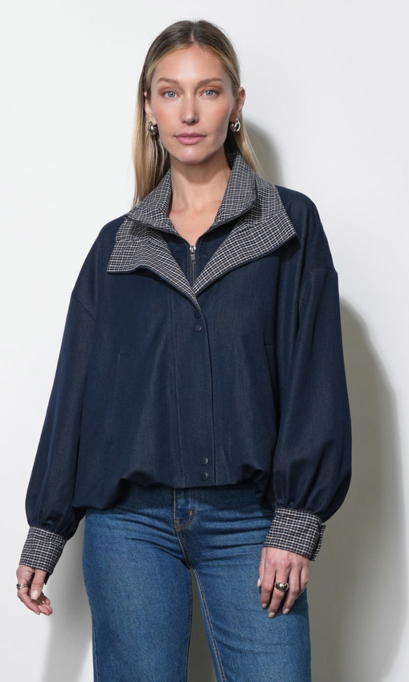 Livia Oversized Soft Denim Style Jacket G267J1878_INDIGO
