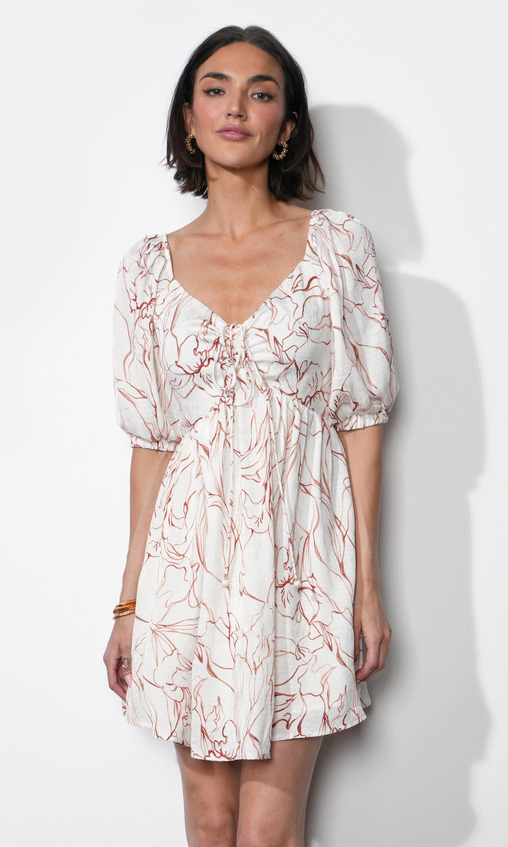 Liz Puff Sleeve Mini Dress G2512D6800