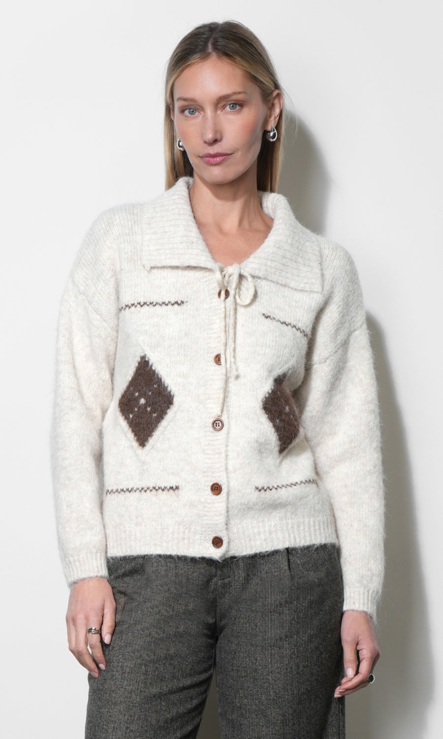 Lola Ultra Soft Cardigan G268WJ6194_HEATHER OATMEAL