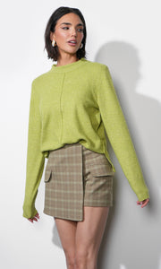 Lucia Rib Pullover Sweater Top G2510WT6132