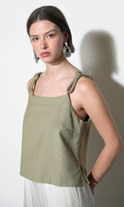 Lydia Embroidery Rope Strap Sleeveless Top G263T7454