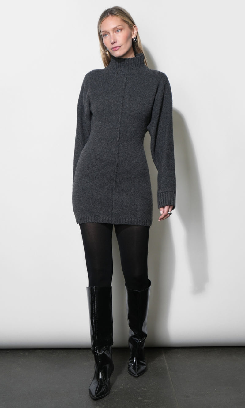 Margot Mini Sweater Dress G269WD6215_CHARCOAL