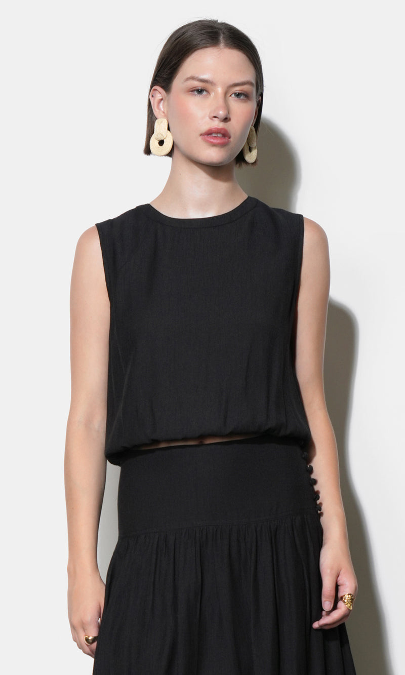 Maya Back Button up Bubble Top G262T7493