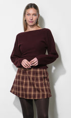 Miller Side Cinched Dolman Sweater G267WT6193_BRICK