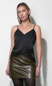 Nadine Satin Laced Cami G269T7631_BLACK
