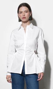 Naira Side Open Drawstring Shirt G261T7358