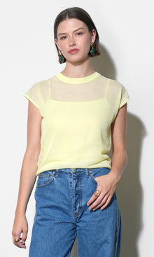 Natalia Sheer Bubble Sweater Top G263WT6178